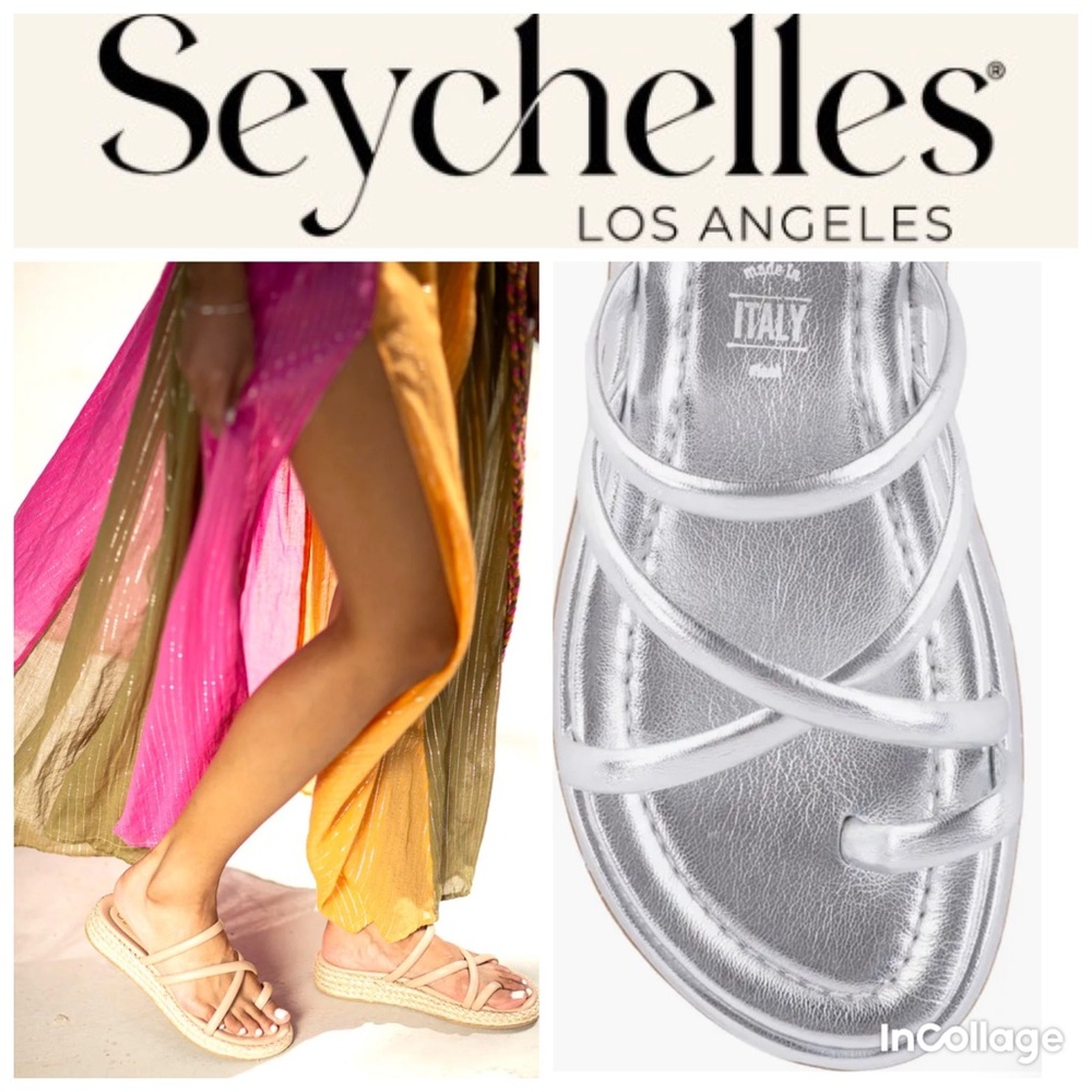 Seychelles Rule the World Metallic Silver Sandals